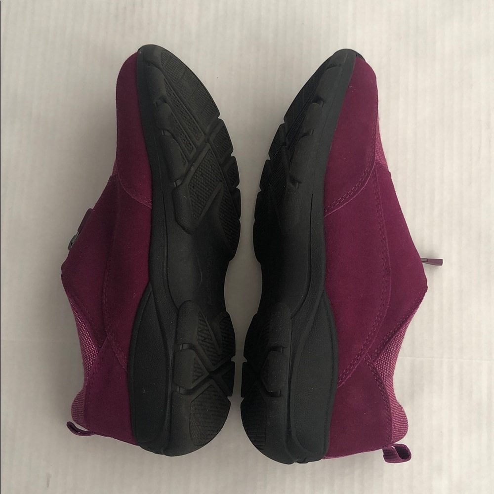 LANDS’ END Women’s Zip Front Leather Loafer purple fuchsia Size 8.5 - Picture 3 of 9